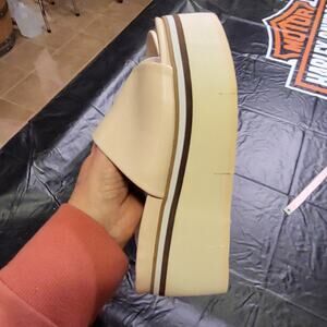 Platform slides, Shushop, lt. pink, Size 7.5, Jade style, minimal pre-owned wear